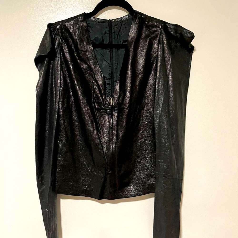 LEATHER VINTAGE BLOUSE